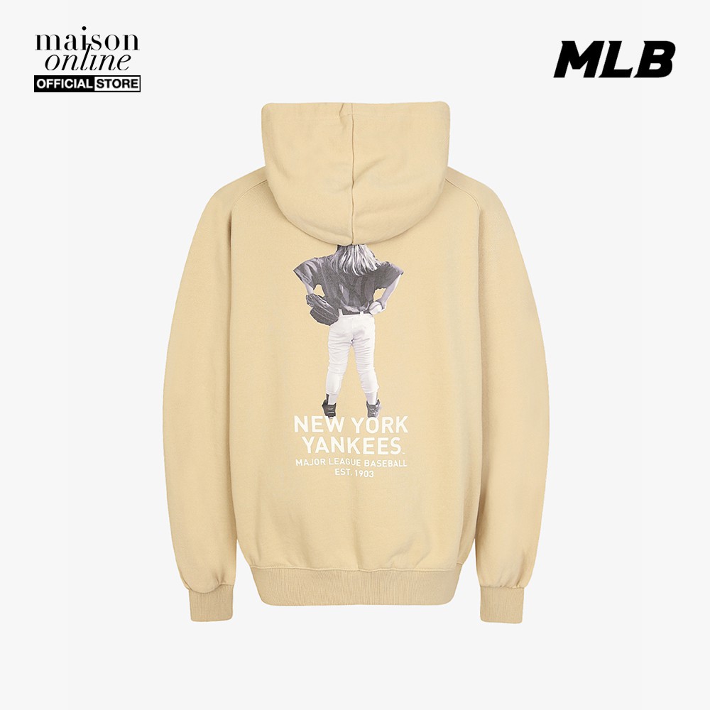 MLB - Áo hoodie tay dài phối mũ thời trang Back Painting 31HDE3011-50B