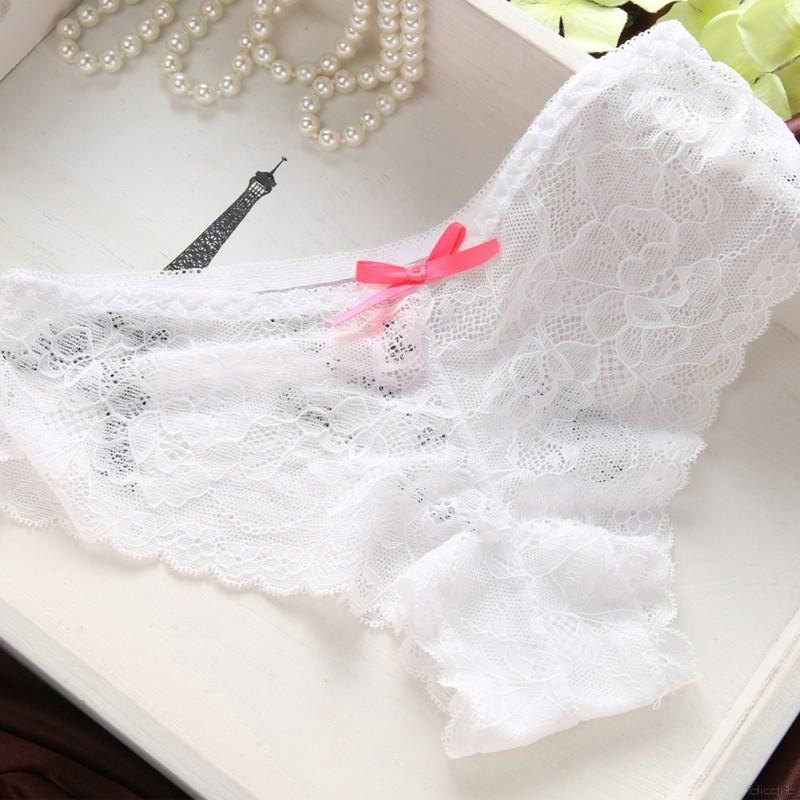 Set áo ngực có đệm nâng ngực + quần lót ren đính nơ quyến rũ cho nữ