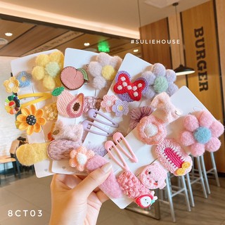 Set 8 cặp tóc style Hàn Quốc cho bé 8CT03