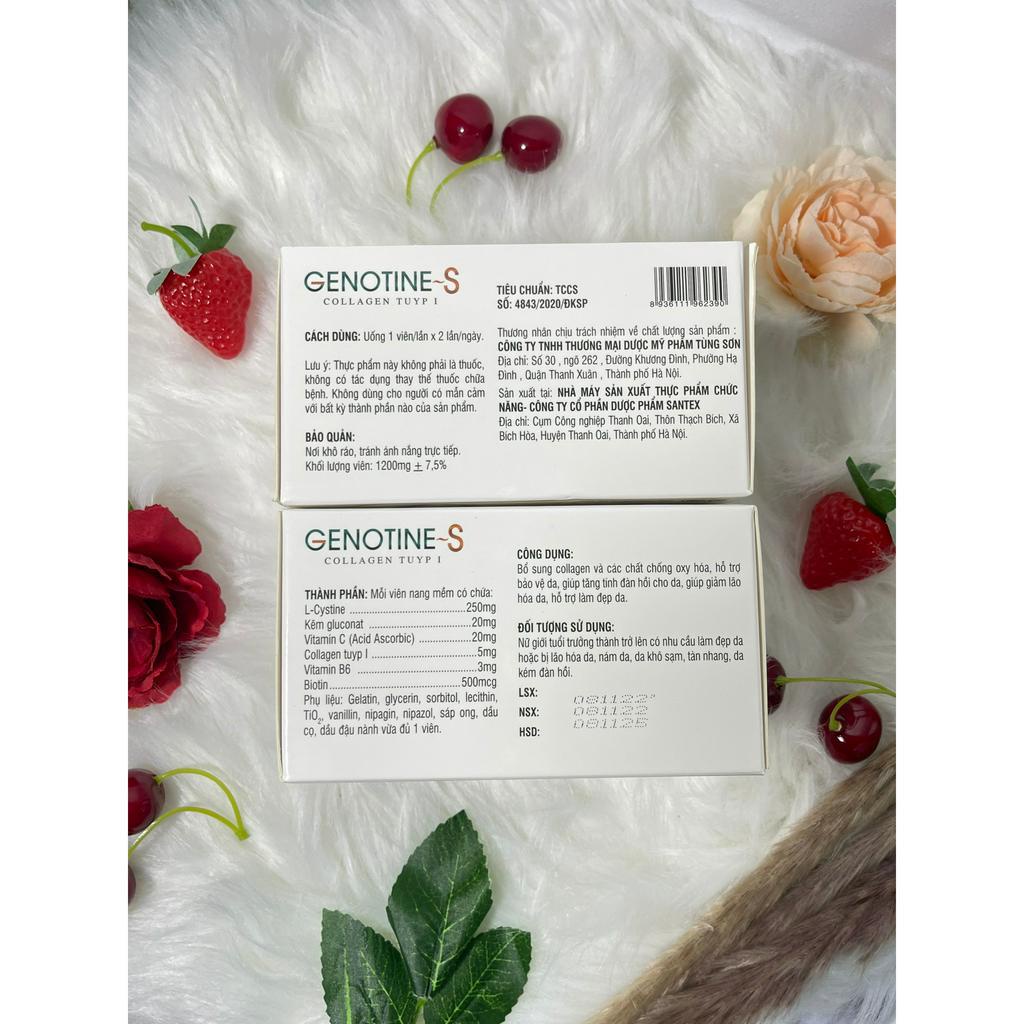 Viên Uống Đẹp Da Bổ Sung COLLAGEN, LCYSTIN GENOTINE - S Hộp 60Viên Hàng Chính Hãng
