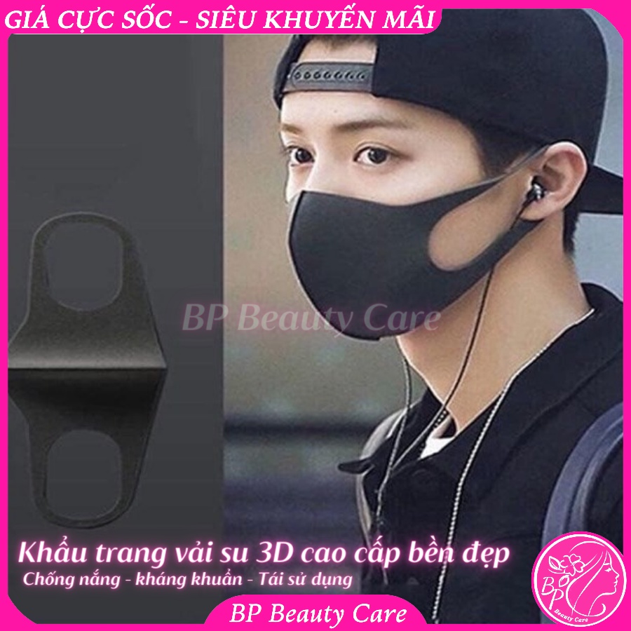 Combo 5 Khẩu trang Caro vải su 3D cao cấp phong cách Hàn Quốc bền đẹp, chống nắng chống bụi tái sử dụng nhiều lần