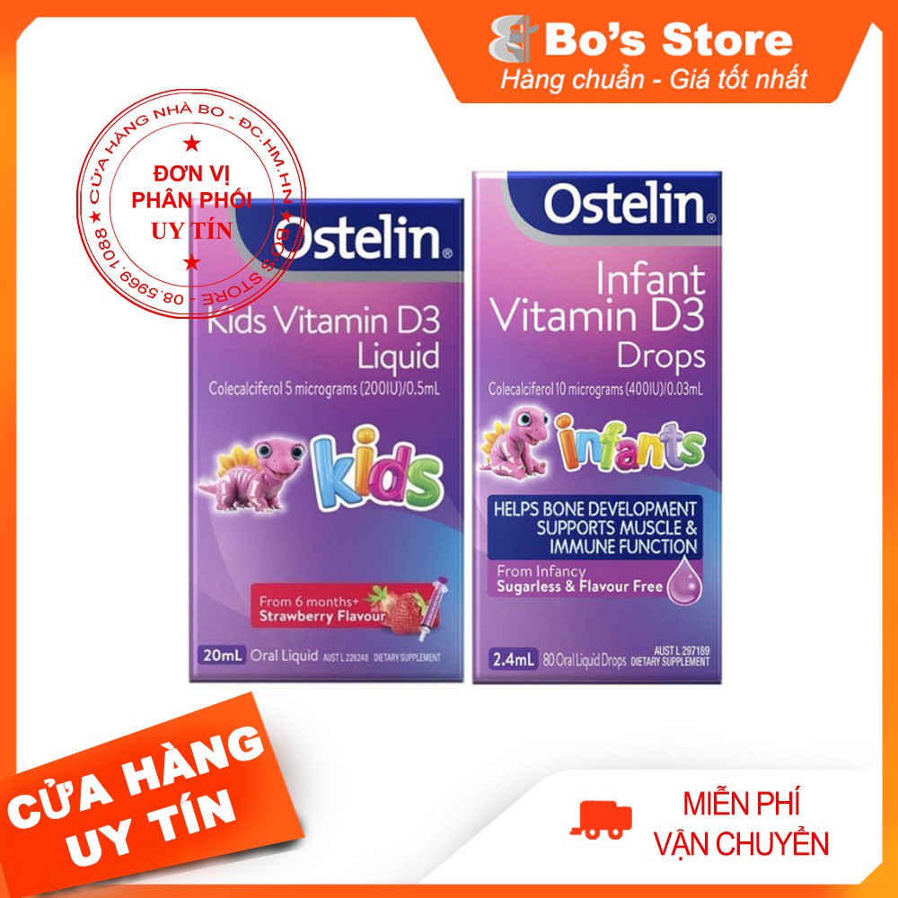 [Hàng Úc chuẩn] Vitamin D3 Ostelin 400IU - Cho trẻ từ sơ sinh