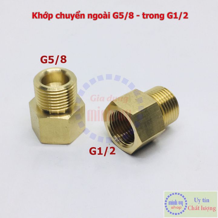Khớp chuyển G5/8 (23) sang các chuẩn G1/2 M14x1.5 W21.8 -Đầu chuyển ren van điện
