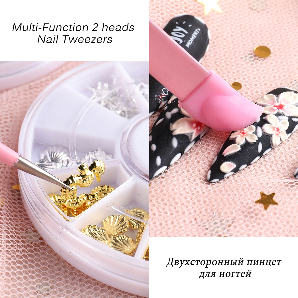 Nhíp Silicone 3D Hai Đầu Hỗ Trợ Đính Đá Trang Trí Móng