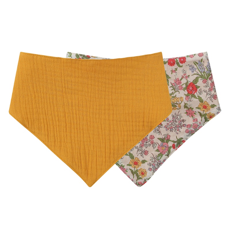 Yếm Ăn Cotton Mềm Mại Thấm Hút Mồ Hôi Hai Mặt Dành Cho Em Bé