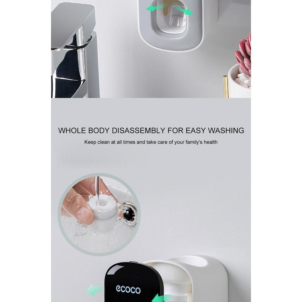 Household Toothpaste Dispenser Bathroom Accessory Set Toothbrush Holder Wall Mount Bracket Bathroom Accessories CRD