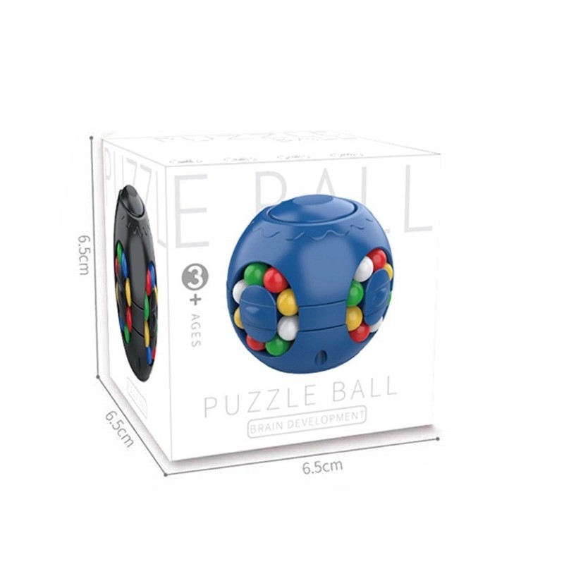 Rubik Puzzle Ball cho trẻ mẫu giáo, phát triển tư duy, Rubik tròn phiên bản mới xoay 360 độ