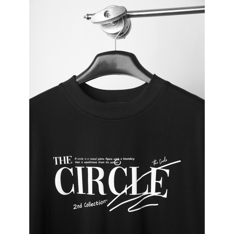 Áo Thun Đen Unisex THE CIRCLE Signature in lụa sắc nét