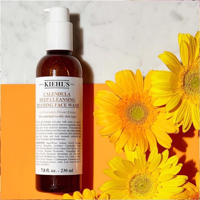 Sữa rửa mặt hoa cúc Kiehl's Calendula Deep Cleansing Foaming Face Wash