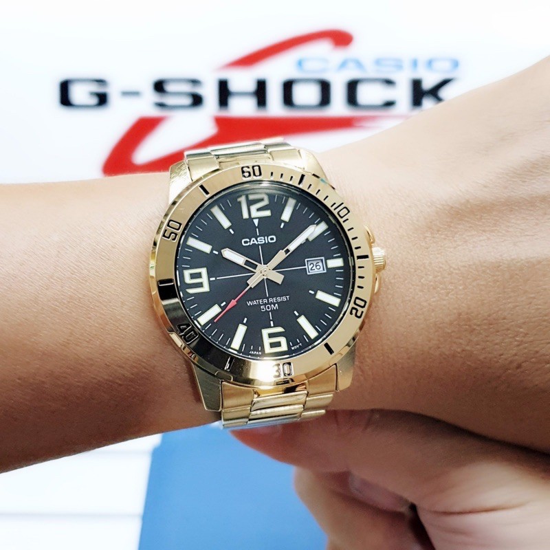 Đồng hồ nam dây kim loại Casio Anh Khuê MTP-VD01G-1BVUDF