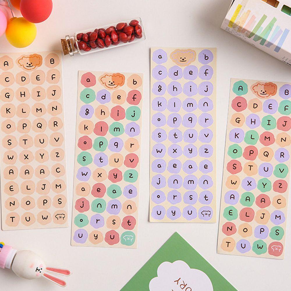 AUGUSTINA Miếng Dán Trang Trí Sổ Tay Nhật Ký Tự Dính Họa Tiết Hoạt Hình Chú Chó Dễ Thương