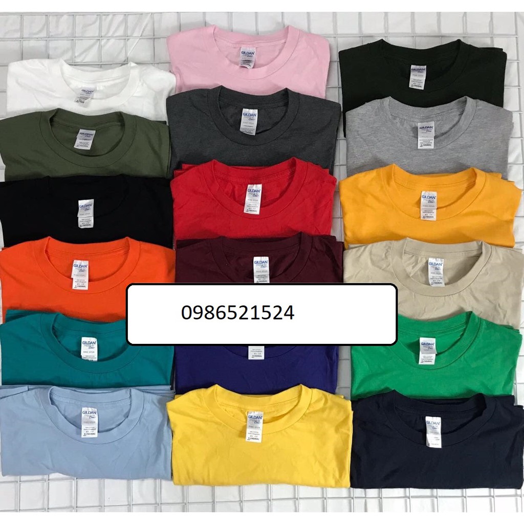 Áo thun 100% cotton hàng hãng. Gildan premium Basic Tee oversize form rộng,full size đến 130kg, kèm ảnh thật.