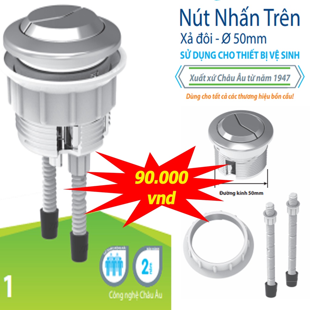 SIAMP Nút 2 nhấn tròn dùng cho bồn cầu