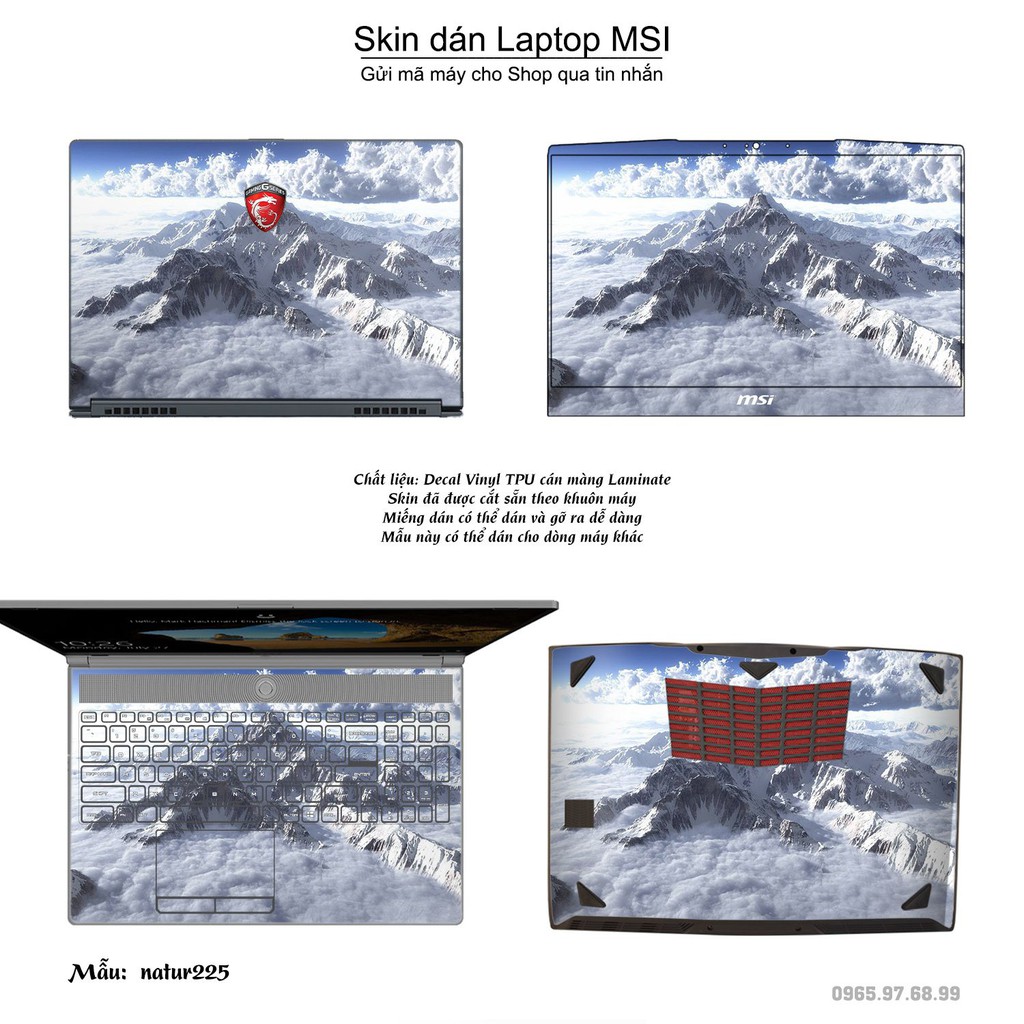 Skin dán Laptop MSI in hình thiên nhiên nhiều mẫu 9 (inbox mã máy cho Shop)