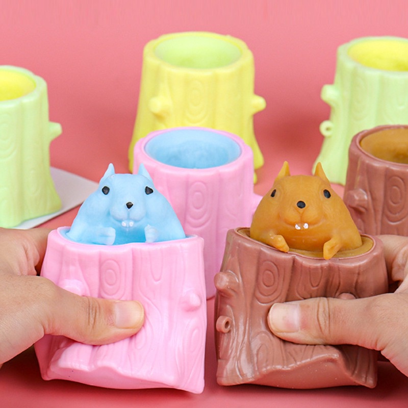 Đồ Chơi Bóp Giảm Căng Thẳng Hình Chú Sóc Dễ Thương Cho Bé