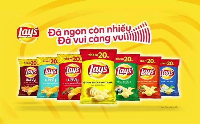 Snack khoai tây Lay's đủ 10 vị gói 32g