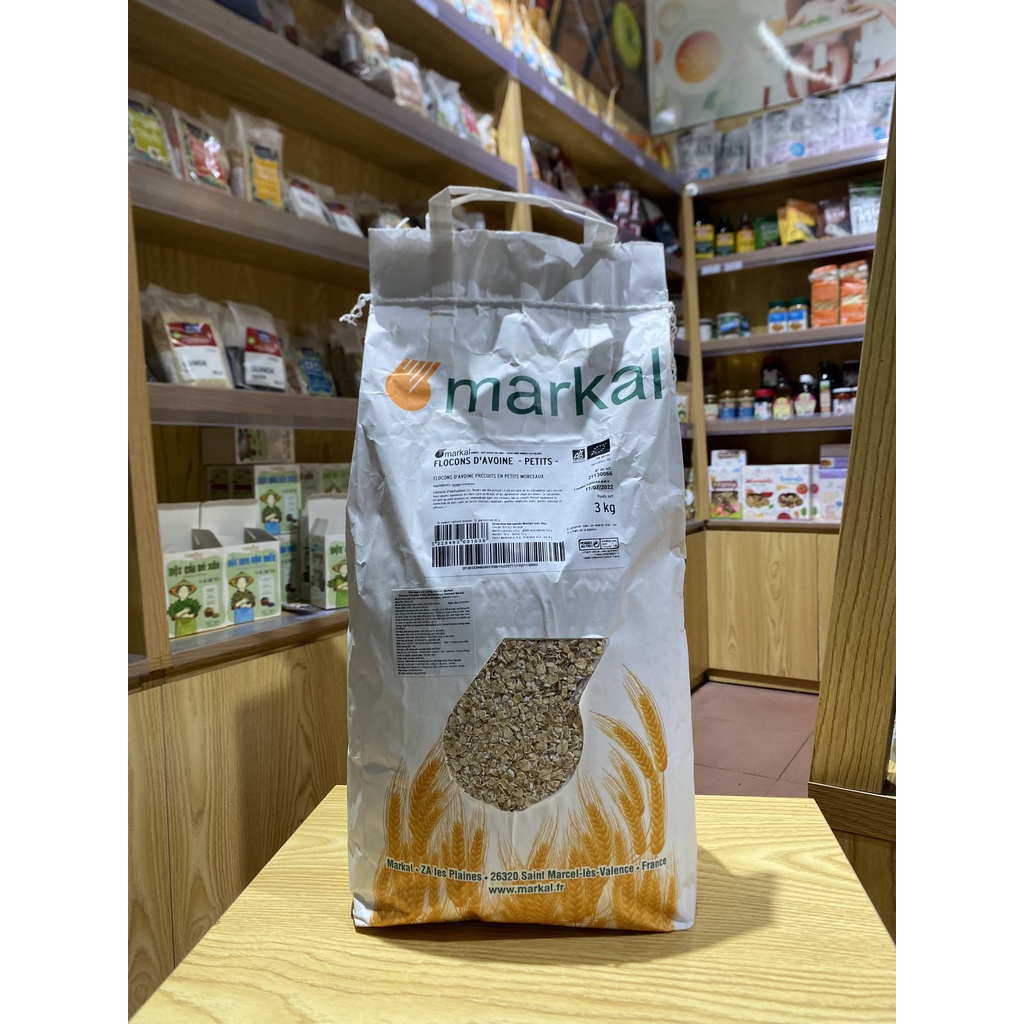 Yến mạch cán mỏng hữu cơ Markal túi 1kg và 3kg - Hsd: 7/2022 - Nhà Hữu Cơ