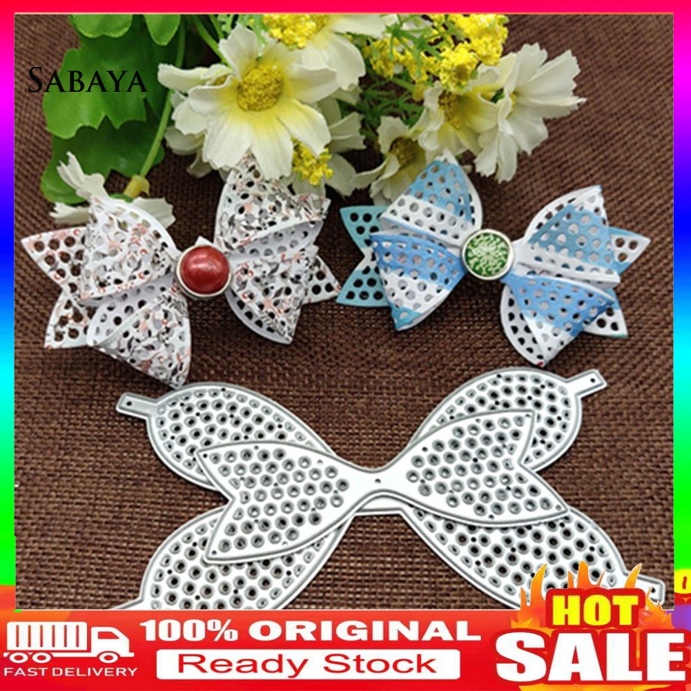 Khuôn Cắt Giấy Làm Từ Kim Loại Hình Nơ Trang Trí Scrapbook