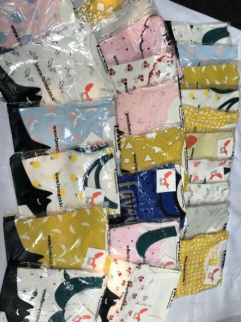 Set ba lỗ cotton giấy