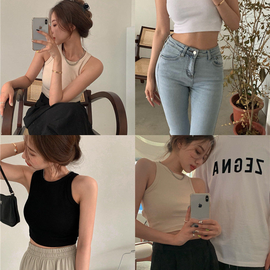 Áo croptop COZOKC vải cotton cá tính dành cho nữ