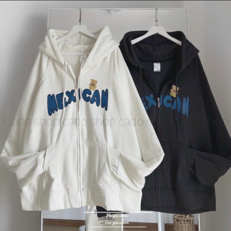 Áo Khoác Hoodie MEXICA Vải Nỉ Ngoại Mềm Mịn Phong Cách Ulzzang Unisex Cực Hot - CADO FASHION