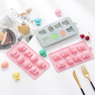 Khuôn silicone làm thạch, kẹo hình thú dễ thương