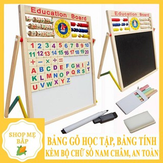 BẢNG GỖ HỌC TẬP ❤️FREESHIP❤️Bảng ghép hình bằng gỗ gắn nam châm cho bé, bộ chữ số nam châm - DC18