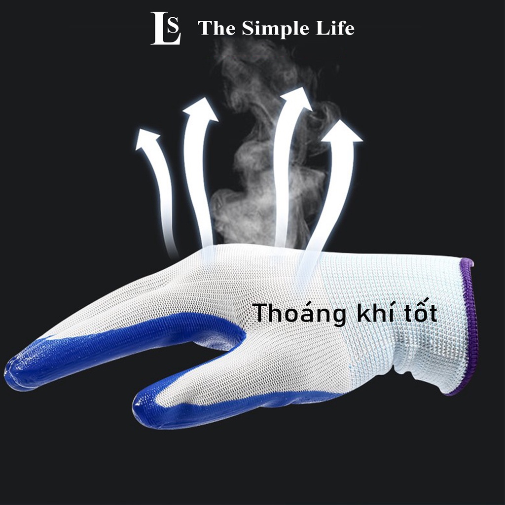 Găng tay lao động, bao tay bảo hộ lao động chống mài mòn phủ cao su, chống cắt,đâm thủng chắc chắn, cao cấp [CHÍNH HÃNG]
