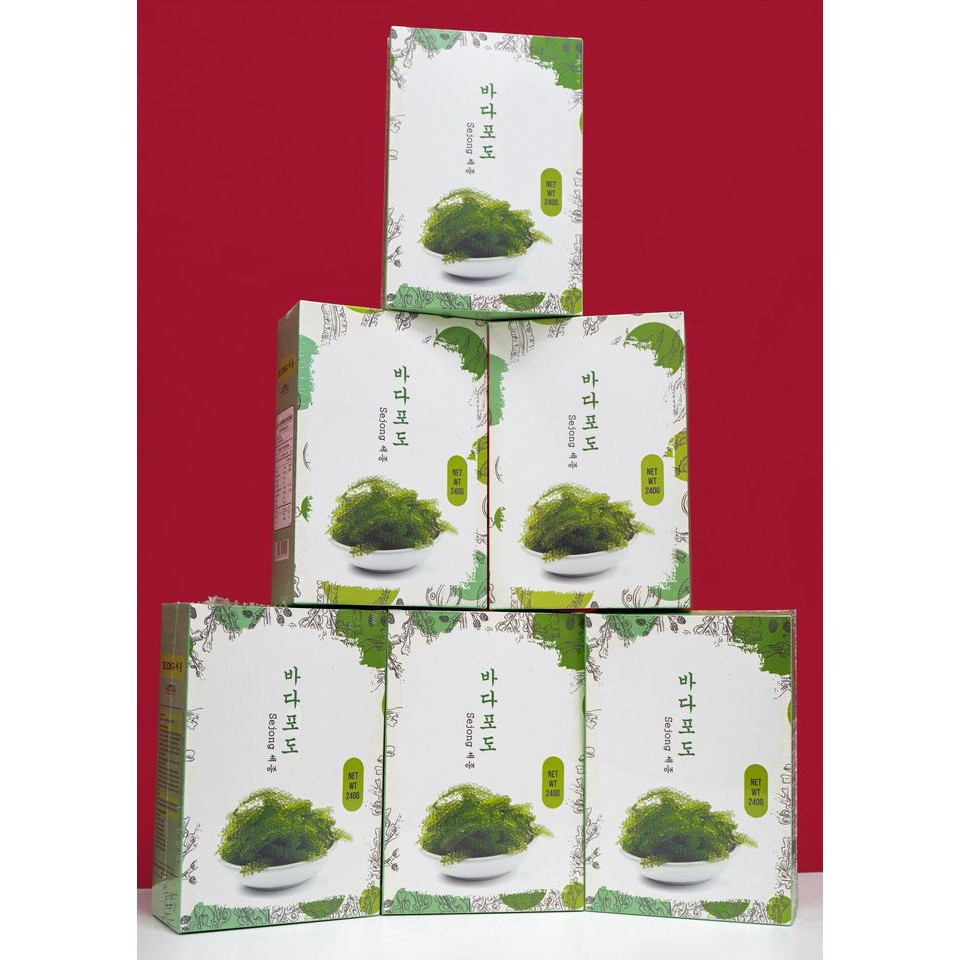 [Mã 267FMCGSALE giảm 8% đơn 500K] SIÊU SALE [Rẻ Vô Địch] 1 hộp Rong nho Sejong 12 gói | BigBuy360 - bigbuy360.vn