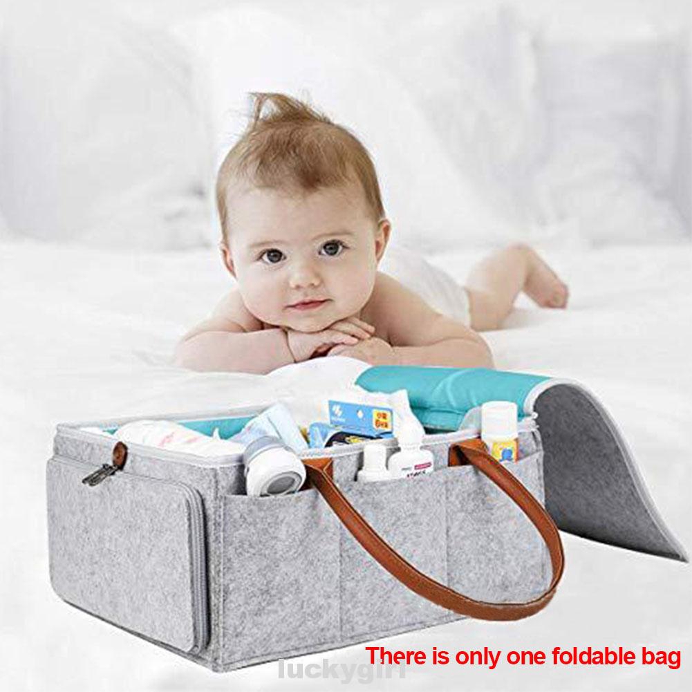 Detachable Cleaning Foldable Handheld Large Capacity Diaper Storage Bag