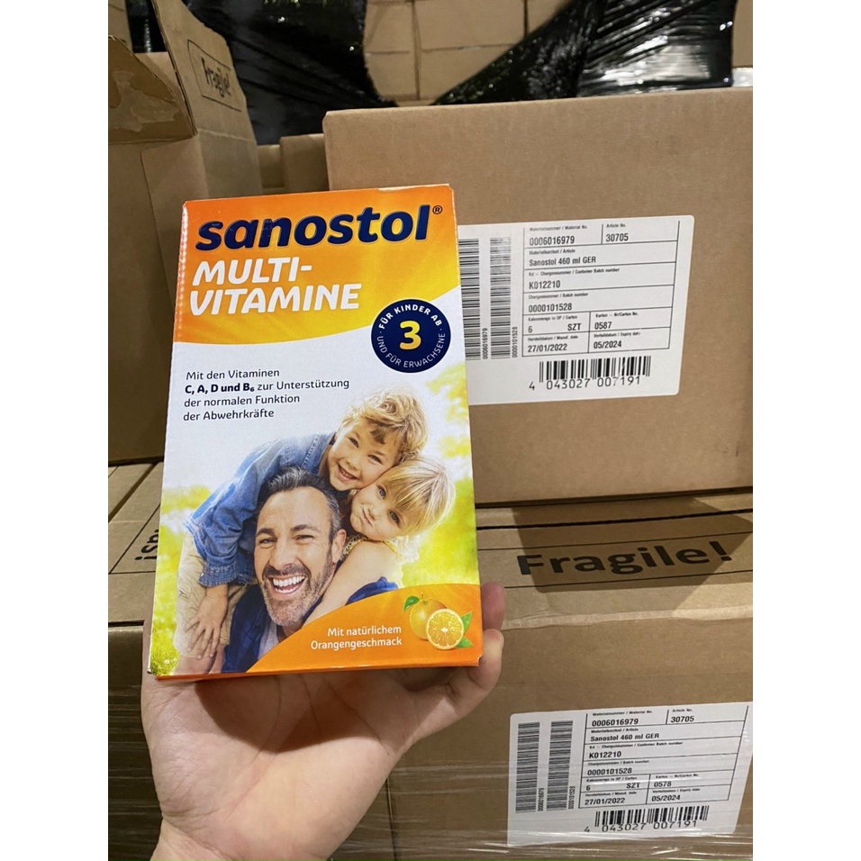 Sanostol vitamin tổng hợp hàng Đức số 1,3,6 dành cho bé từ 1 tuổi