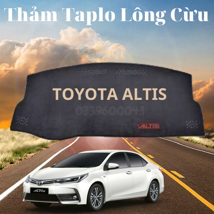 Thảm Taplo Lông Cừu Chống Nóng, Bảo Vệ Taplo Xe Toyota Altis