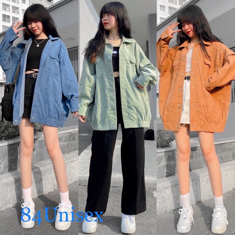 Áo khoác nhung gân JONEY ulzzang