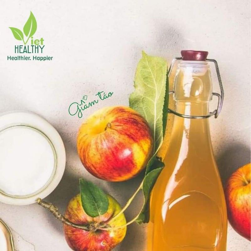 Giấm táo nguyên chất lên men tự nhiên Viethealthy 1 lít túi tiện lợi