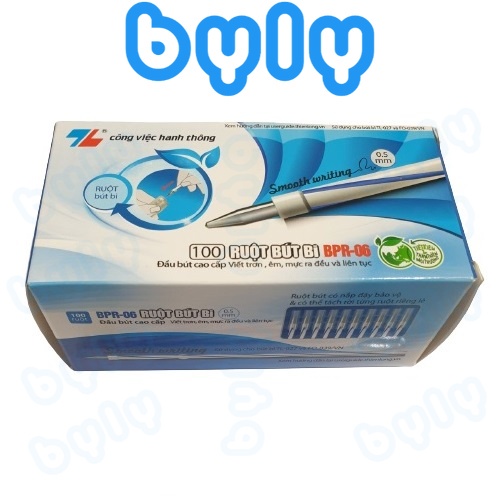 Vỉ 10 ruột bút bi 𝑻𝒉𝒊𝒆̂𝒏 𝑳𝒐𝒏𝒈 TL027 BPR-06 - ngòi 0.5mm hàng chính hãng chất lượng cao