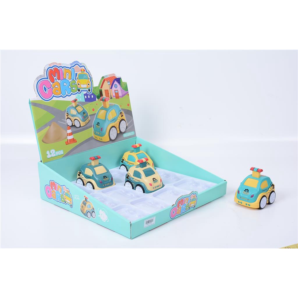 Xe nhấn chạy tự động dễ thương hình thú cá heo rùa con chim cánh cụt ốc sên xe taxi ô tô hoa quả