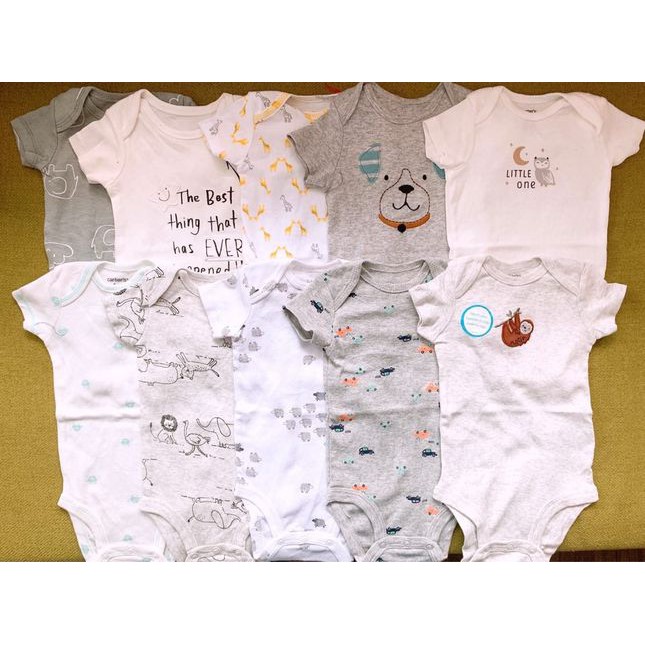 Combo 10 Bodysuit Tay Ngắn Sát Nách Xuất Dư Mẫu Ngẫu Nhiên