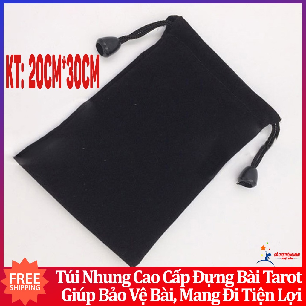 Túi Nhung Dây Rút 20x30 Cm Đựng Bài Tarot Sakura, Clow, Clear Card Mang Đi Tiện Lợi