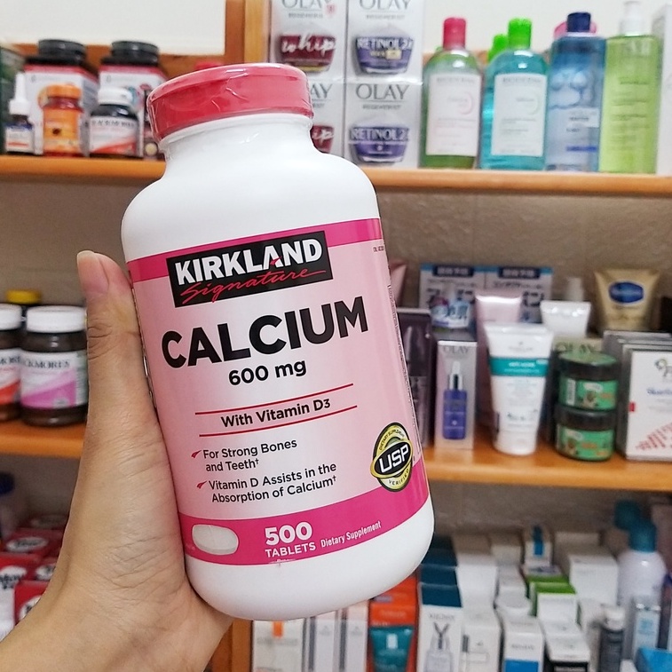 Viên uống bổ sung Canxi Kirkland Calcium 600mg Vitamin D3 500viên