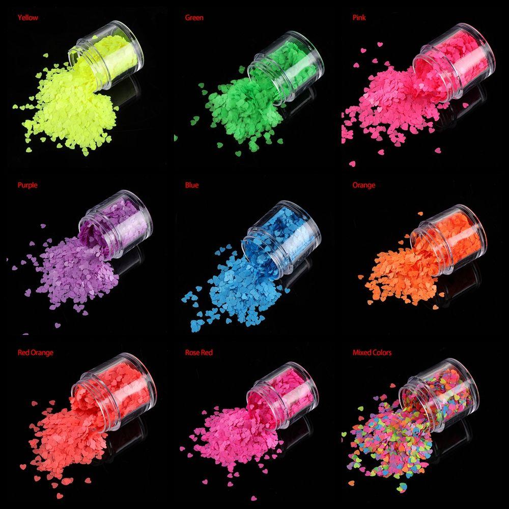 Hộp Kim Tuyến Dạ Quang Trang Trí Móng Tay Thời Trang