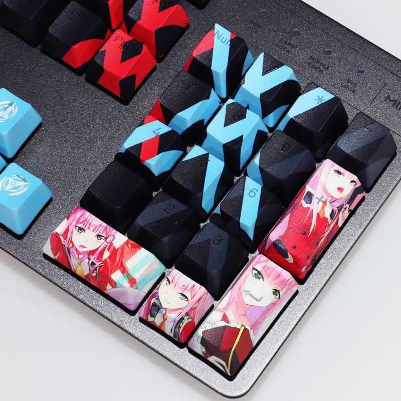 Zero Two Keycap Cherry Profile DARLING trong anime FRANXX Theme PBT Dye thăng hoa keycaps cơ học