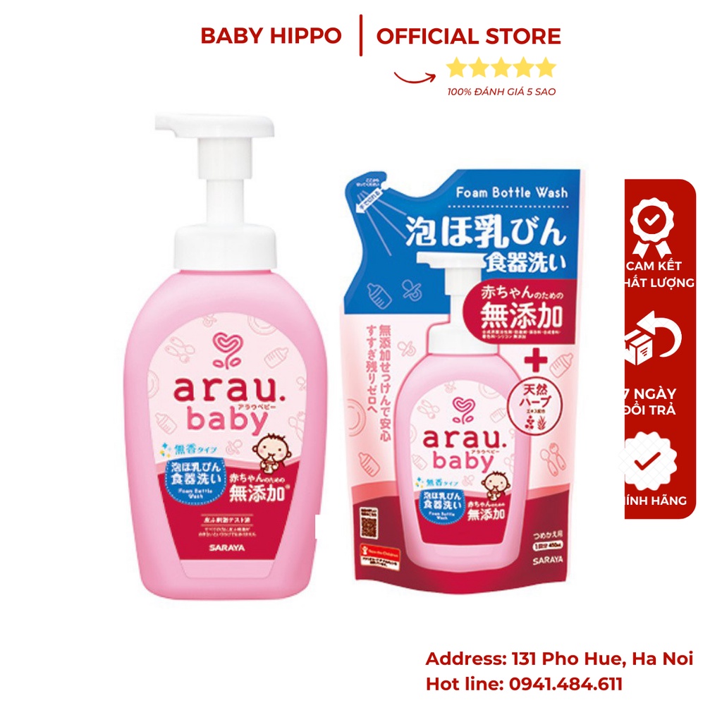 NƯỚC RỬA BÌNH ARAU BABY MUA BÌNH TẶNG TÚI
