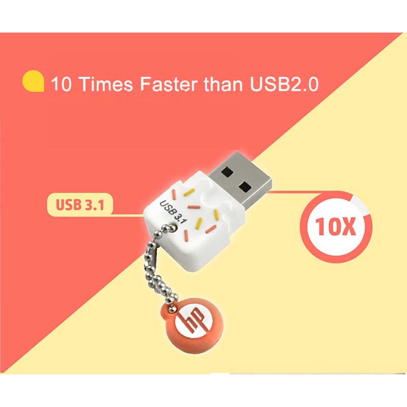 Ổ nhớ flash cổng USB3.1 chất liệu silicon hình que kem đáng yêu tiện dụng cho OTG DJ