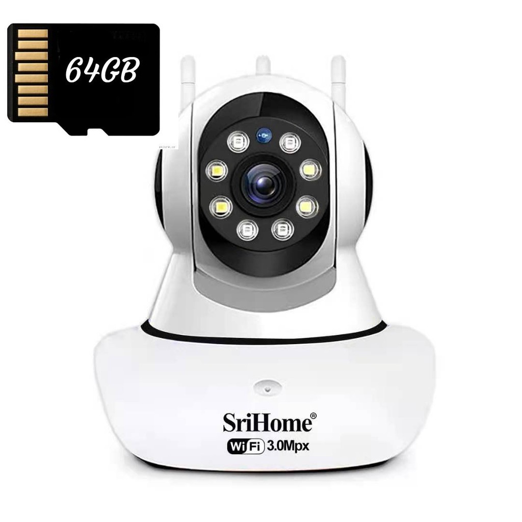 Camera wifi 3.0MP Srihome 360 độ không dây siêu nét siêu mượt SP029 | BigBuy360 - bigbuy360.vn