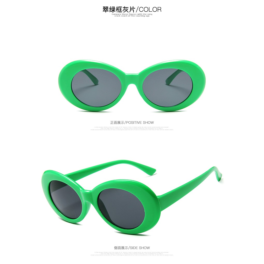 Kính mát tròng kiểu dáng oval thời trang cho nam nữ