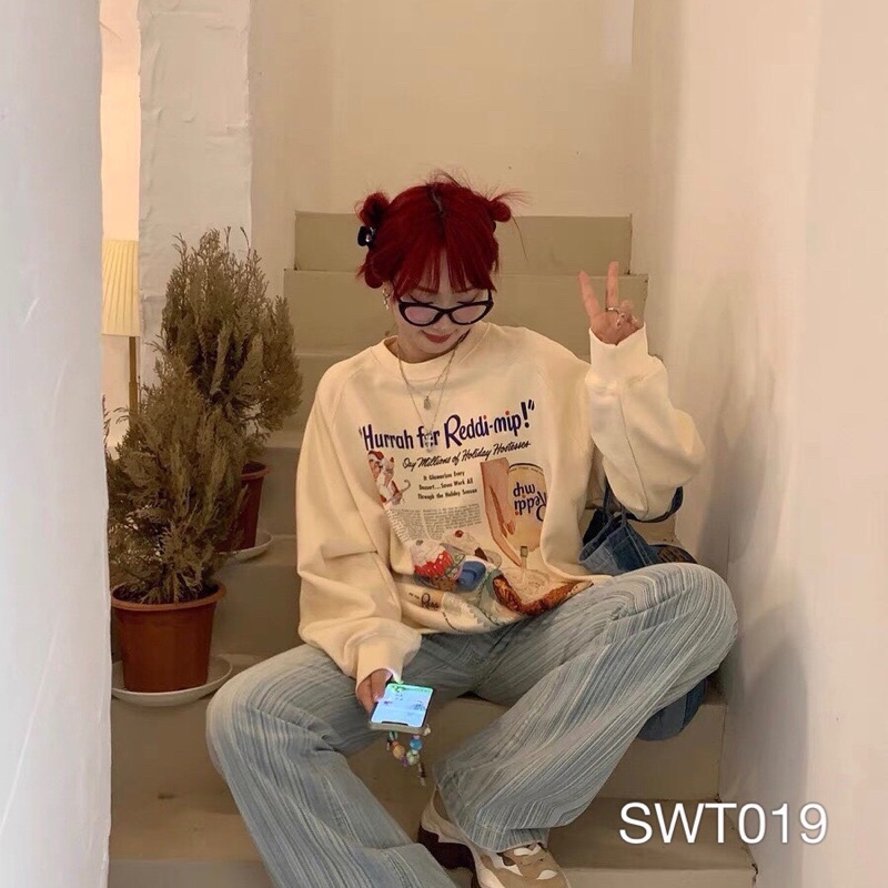 Áo Sweater HURRAH Ulzzang Unisex VN CLO - SWT019_PET