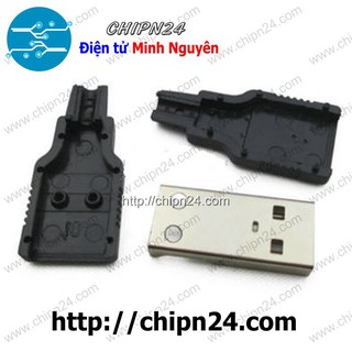 Đầu+Vỏ nhựa USB A ĐỰC