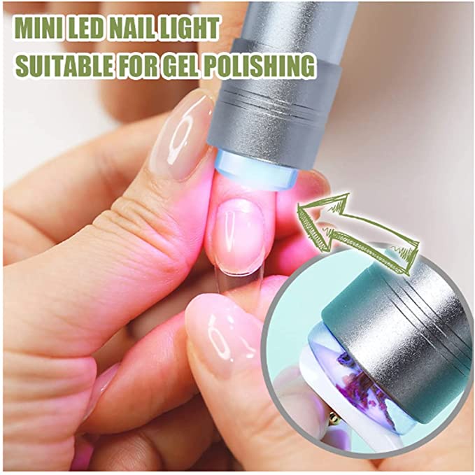 Máy Sấy Khô Móng Tay Bằng Silicone Chuyên Nghiệp Có Đèn LED UV Cầm Tay Tiện Dụng