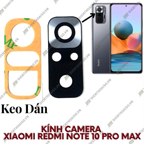 Mặt kính camera xiaomi redmi note 10 pro max có sẵn keo dán