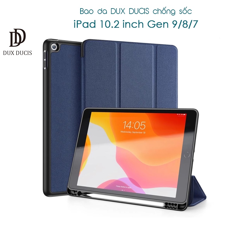 Bao da DUX DUCIS cho iPad 10.2 inch ( iPad Gen 8 7 ) - Mặt lưng TPU mềm, Có ngăn đựng Apple Pencil (DOMO SERIES) thumbnail